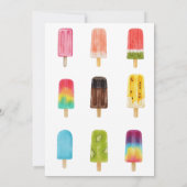 Icecream Birthday Uitnodiging Pop over meer dan (Achterkant)