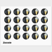 Icecream Cone op zwarte Stickers (Vel)