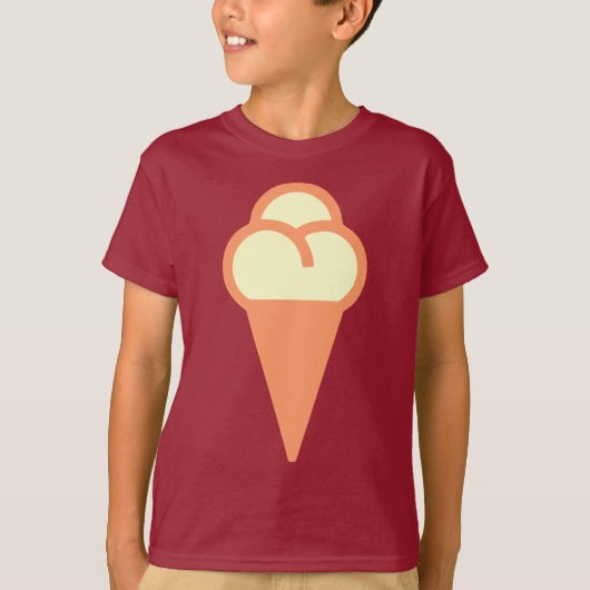 Icecream Cone-symbool T-shirt (Voorkant)