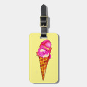 icecream gelato schattig voedsel bagagelabel (Voorkant verticaal)