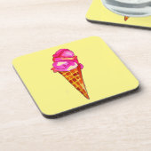 icecream gelato schattig voedsel bier onderzetter (Linkerzijde)