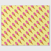 icecream gelato schattig voedsel cadeaupapier (Vlak)