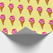 icecream gelato schattig voedsel cadeaupapier (Hoek)