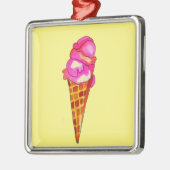 icecream gelato schattig voedsel metalen ornament (Links)