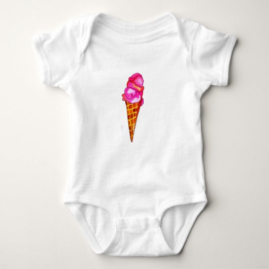 icecream gelato schattig voedsel romper (Voorkant)