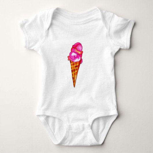 icecream gelato schattig voedsel romper (Voorkant)