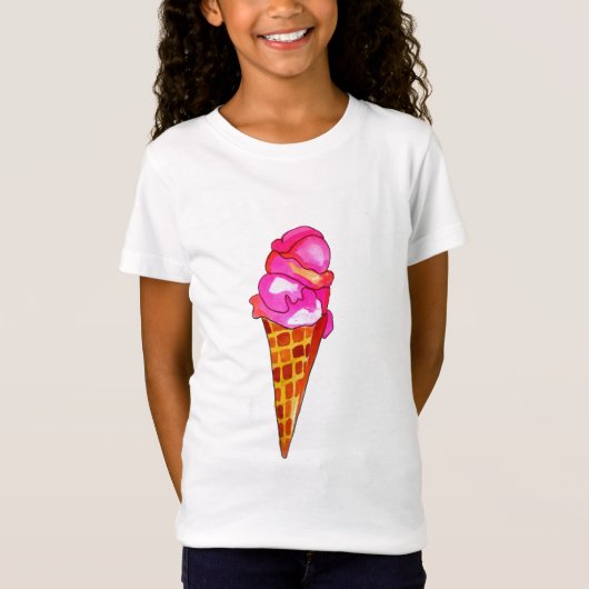icecream gelato schattig voedsel t-shirt (Voorkant)