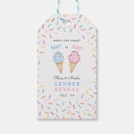 Icecream Geslacht onthullen Cadeaulabel