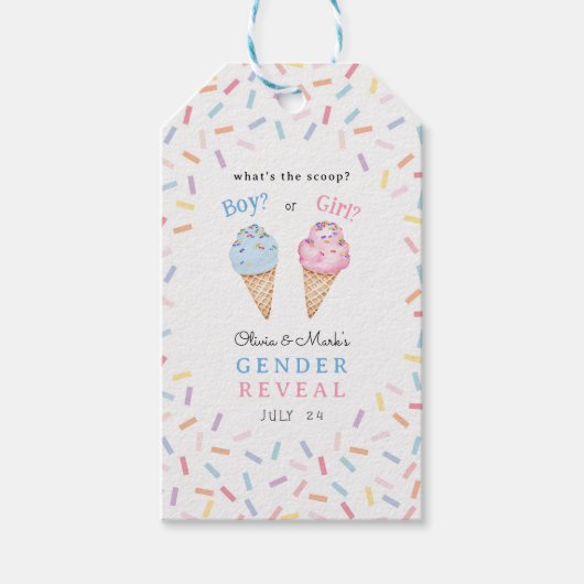Icecream Geslacht onthullen Cadeaulabel (Voorkant)