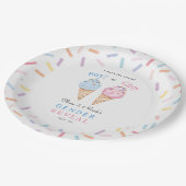 Icecream Geslacht onthullen Papieren Bordje (Gekanteld)