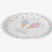 Icecream Geslacht onthullen Papieren Bordje (Gekanteld)