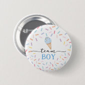 Icecream Geslacht onthullen Team Boy Ronde Button 5,7 Cm (Voorkant /achterkant)