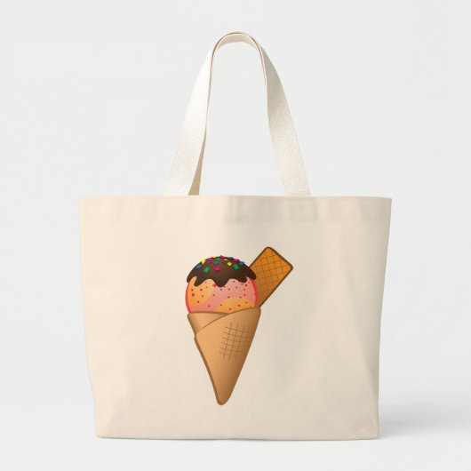 Icecream Grote Tote Bag (Voorkant)