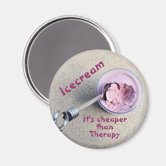 Icecream Het is goedkoper dan Therapy Funny Magneet (Voorkant / Achterkant)
