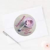 Icecream Het is goedkoper dan Therapy Funny Ronde Sticker (Envelop)