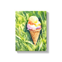 Icecream op een grasveld