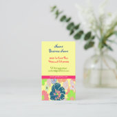 Icecream poppies profielkaarten voor retro-florals visitekaartje (Staand voorkant)