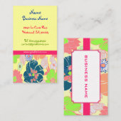 Icecream poppies profielkaarten voor retro-florals visitekaartje (Voorkant / Achterkant)