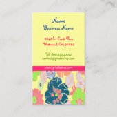 Icecream poppies profielkaarten voor retro-florals visitekaartje (Voorkant)