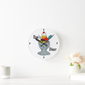 icecream sundae ronde gepersonaliseerde wandklok (Huis)
