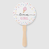 Icecream Team Jongen of Meisje Geslacht Onthullen Handwaaier (Achterkant)