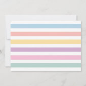 Icecream Verjaardag Uitnodigen Meisje, Schattigee  Kaart (Achterkant)