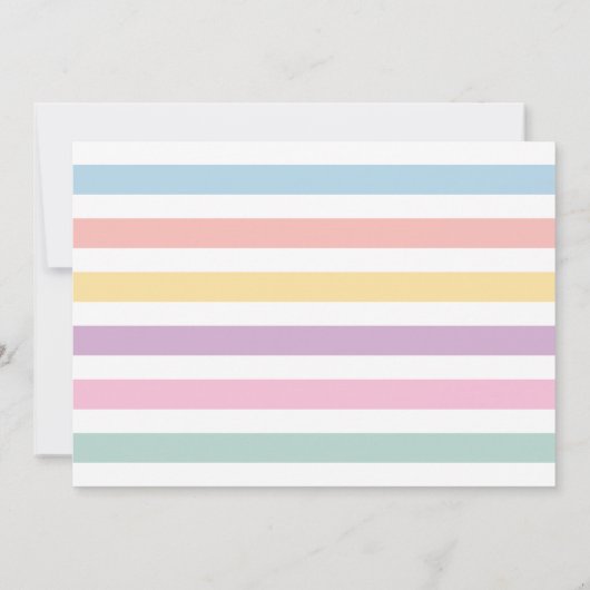 Icecream Verjaardag Uitnodigen Meisje, Schattigee Kaart (Achterkant)