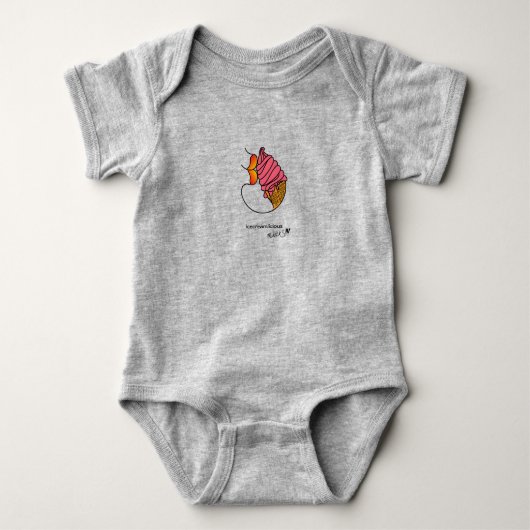 icecreamlicious muackS aardbei Romper (Voorkant)