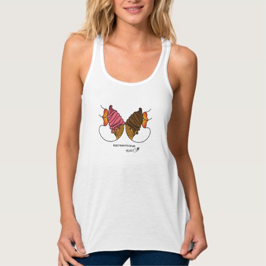 icecreamlicious muackS aardbeichocolade Tanktop (Voorkant)