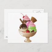 IceCreamSundae Briefkaart (Voorkant / Achterkant)