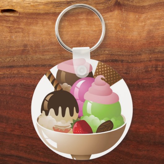 IceCreamSundae Sleutelhanger (Voorkant)