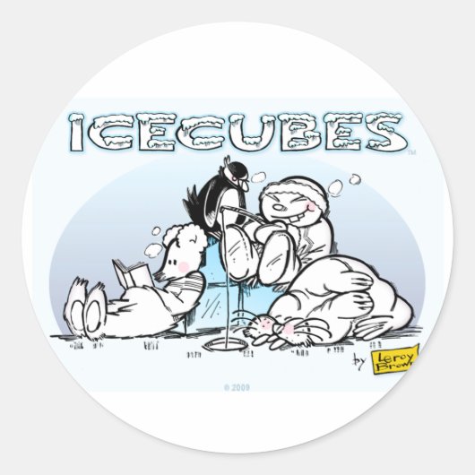 ICECUBES RONDE STICKER (Voorkant)
