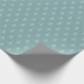 Iced Aqua | Modern Trees Pattern Cadeaupapier (Hoek)
