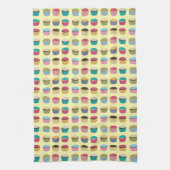 Iced Buns Cupcake Cakes Colorful Pattern Theedoek (Verticaal)