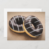 ICED CHOCOLATE RING DOUGHNUTS BRIEFKAART (Voorkant / Achterkant)