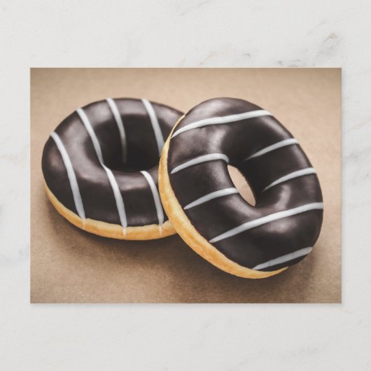 ICED CHOCOLATE RING DOUGHNUTS BRIEFKAART (Voorkant)