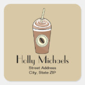 Iced Coffee Address Sticker (Voorkant)