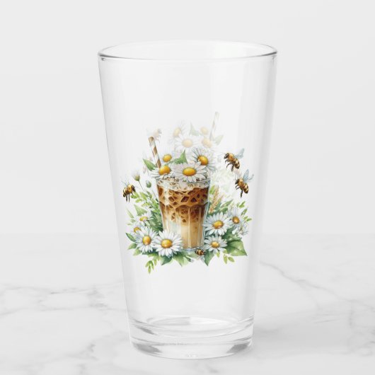 Iced Coffee and Bees Glas (Achterkant)