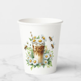 Iced Coffee and Bees Papieren Bekers