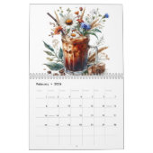 Iced Coffee and Wildflowers Waterverf Art 2025 Kalender (Feb 2026)