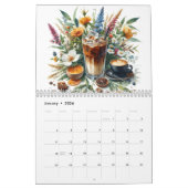 Iced Coffee and Wildflowers Waterverf Art 2025 Kalender (Jan 2026)