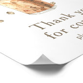 Iced Coffee baby shower Bedankt voor je komst Poster (Hoek)