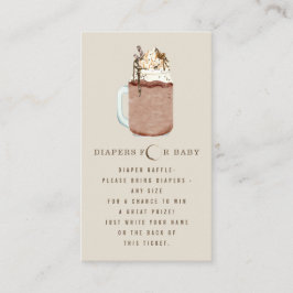 Iced Coffee Baby shower Luier Raffle Informatiekaartje