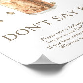 Iced Coffee baby shower - Zeg geen baby Poster (Hoek)