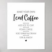 Iced Coffee Bar Drink Bord Poster (Voorkant)