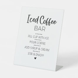 Iced Coffee Bar Drink Pedestal Bord Reclamebord Met Voetstuk