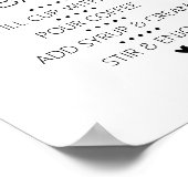 Iced Coffee Bar Drink Teken Poster (Hoek)