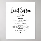 Iced Coffee Bar Drink Teken Poster (Voorkant)