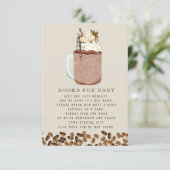 Iced Coffee Books voor Baby shower Boek Aanvraag Kaart (Staand voorkant)