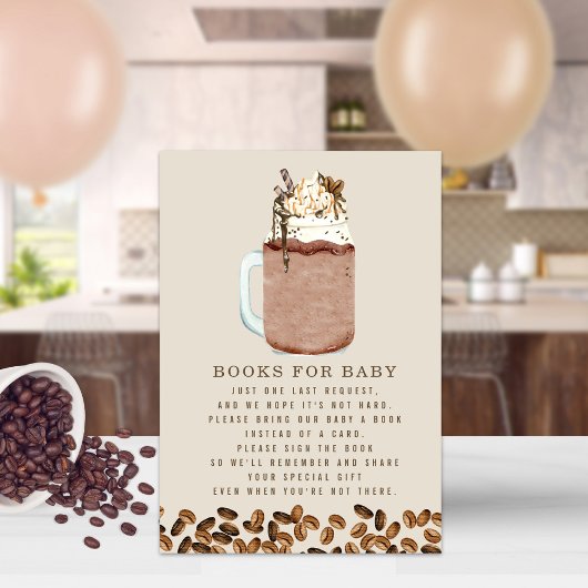 Iced Coffee Books voor Baby shower Boek Aanvraag Kaart